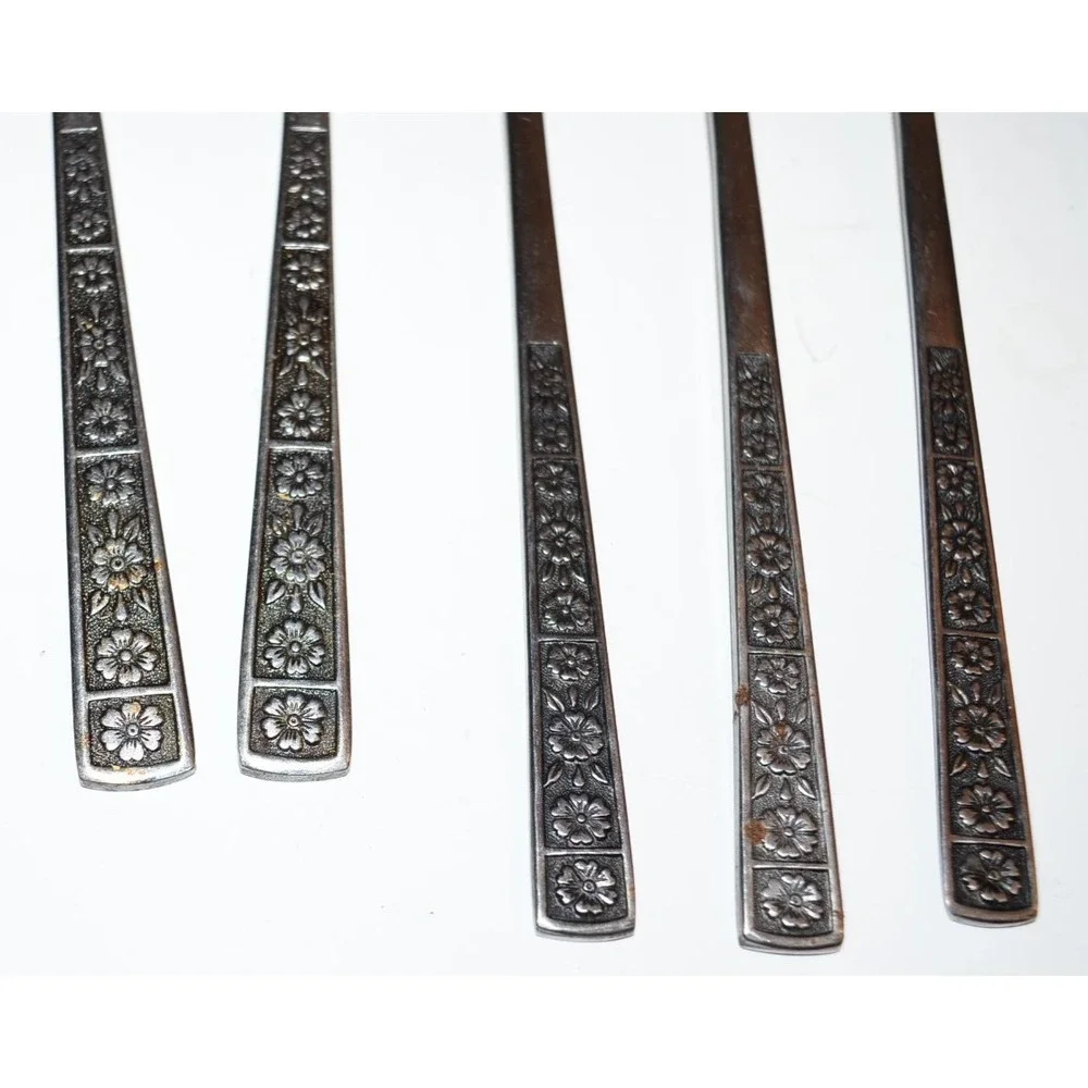 Stainless by Imperial Spoons Iced Teaspoons 6pc lot Vtg